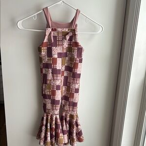Homemade Patchwork Patterned Girls Jumpsuit